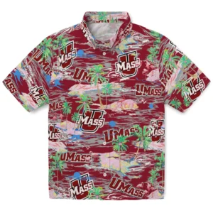 UMass Minutemen Flamingo Retreat 2026 Hawaiian Shirt