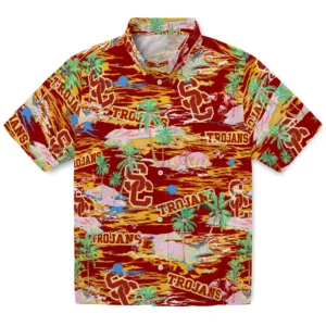 USC Trojans Flamingo Retreat 2026 Hawaiian Shirt