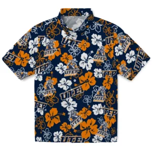 UTEP Miners Hibiscus Bloom Hawaiian Shirt
