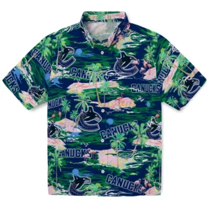 Vancouver Canucks Flamingo Retreat 2026 Hawaiian Shirt