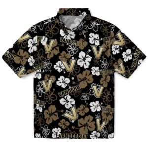 Vanderbilt Commodores Hibiscus Bloom Hawaiian Shirt