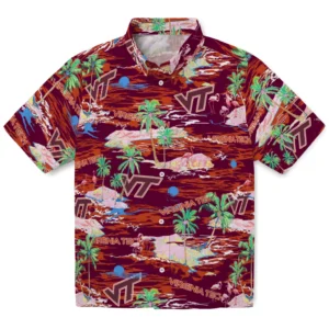 Virginia Tech Hokies Flamingo Retreat 2026 Hawaiian Shirt