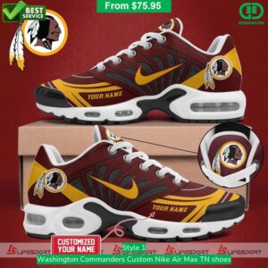 Custom Name Washington Commanders 2026 Air Max Shoes Air Cushion Sneakers
