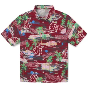 Washington State Cougars Flamingo Retreat 2026 Hawaiian Shirt