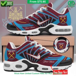 Custom Name West Ham United 2026 Air Max Shoes Air Cushion Sneakers