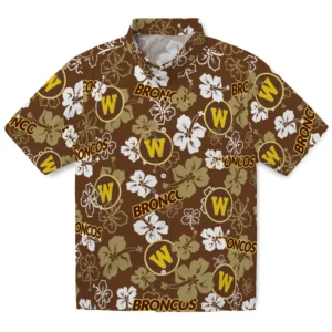 Western Michigan Broncos Hibiscus Bloom Hawaiian Shirt
