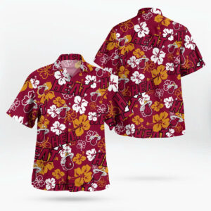 Miami Heat Hibiscus Bloom Hawaiian Shirt