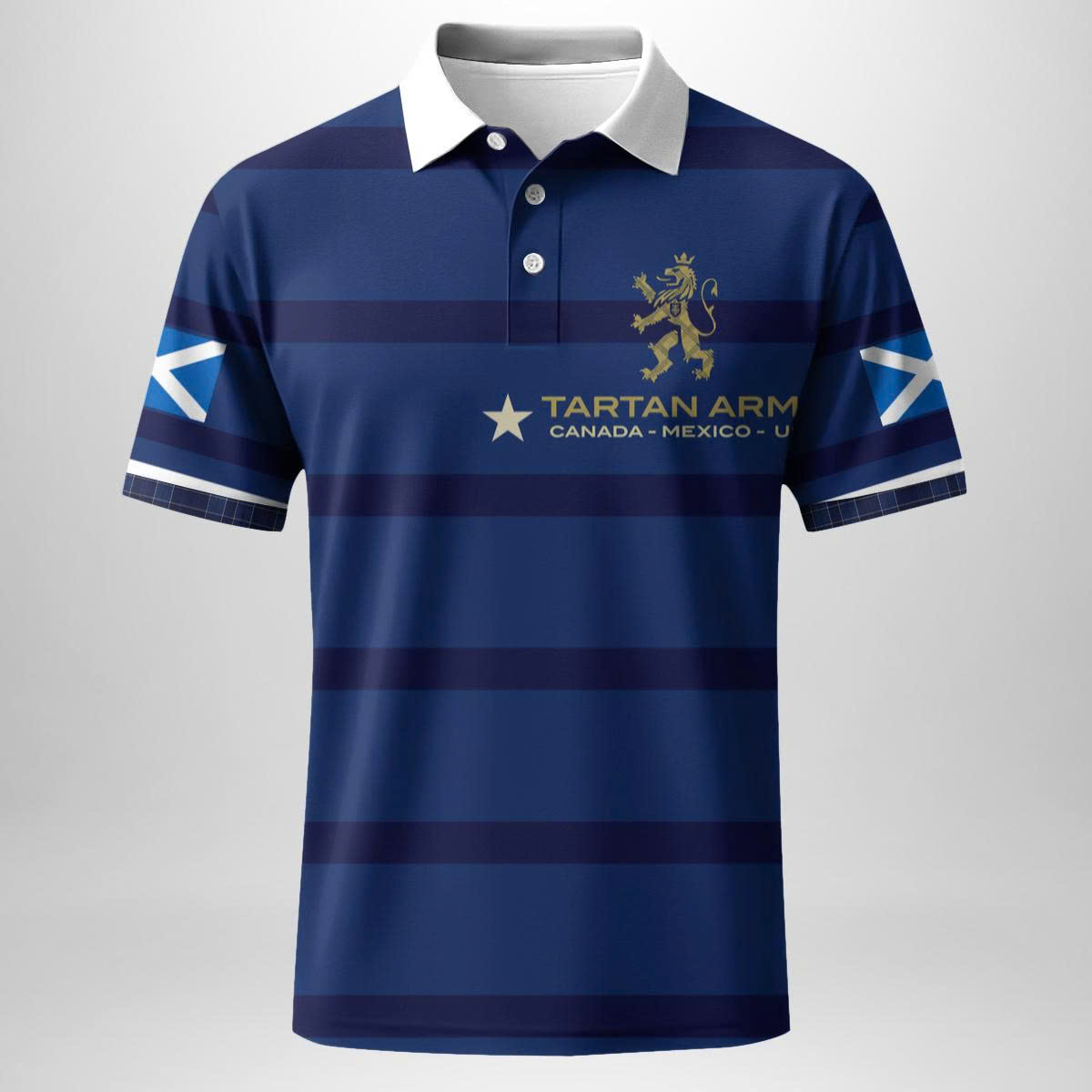 Tartan Army Scotland Polo Shirt Canada Mexico USA 2026 World Cup Fan Gear Gift For Soccer Supporters