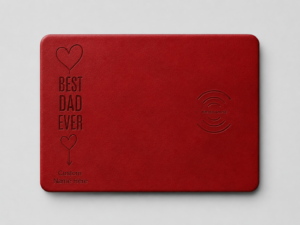 Custom Wireless Charging Desk Mat Best Dad in the World Father’s Day Meaningful Gift