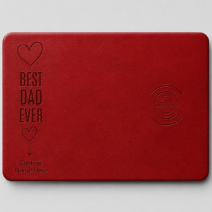 Custom Wireless Charging Desk Mat Best Dad in the World Father’s Day Meaningful Gift