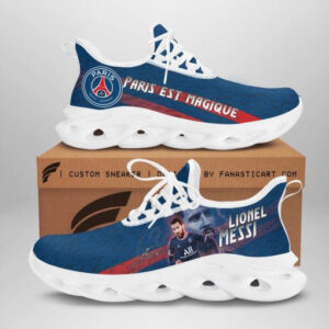 Paris Saint-Germain FC Lionel Messi Blue Red Air Max Shoes & Air Cushion
