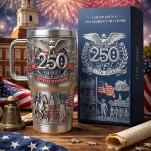 America 250 Years of Freedom Anniversary Personalized Tumbler