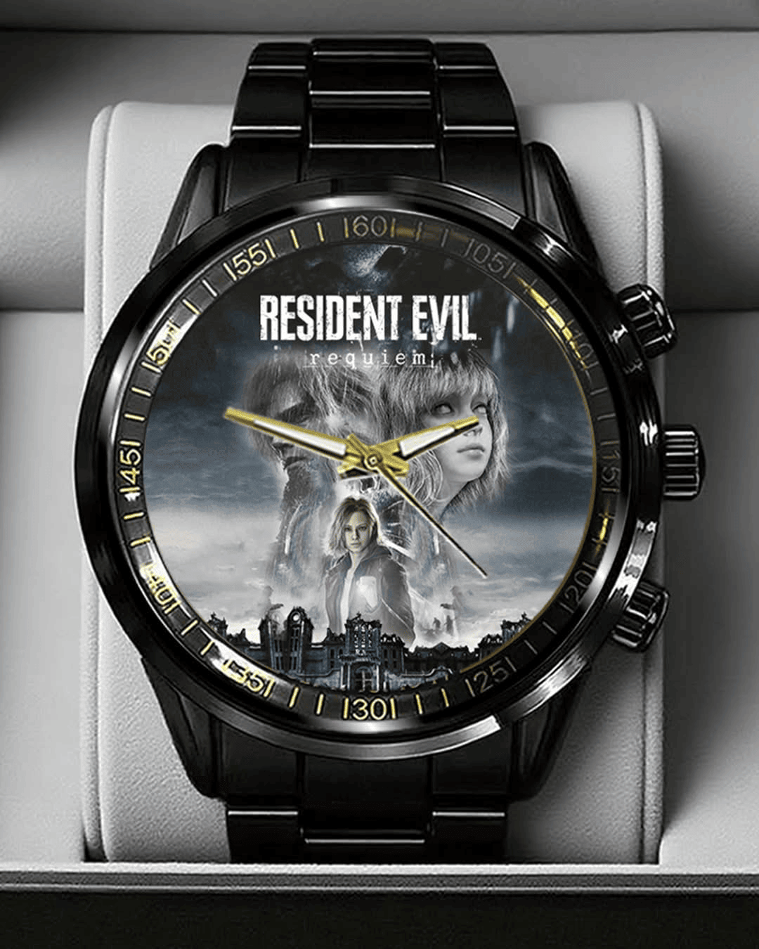 Resident Evil Requiem Black Stainless Steel Watch Resident Evil Requiem Merch Gifts For Gamers 1 Resident Evil Requiem Black Stainless Steel Watch Resident Evil Requiem Merch Gifts For Gamers