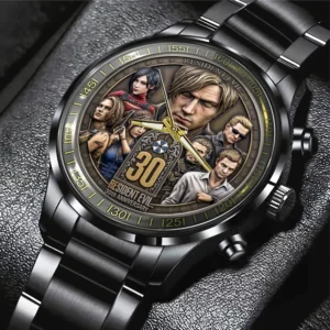 Resident Evil 30th Anniversary Black Stainless Steel Watch Resident Evil Gift For Men
