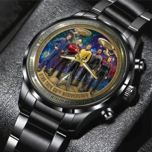Star Trek 60th Anniversary 2026 Stainless Steel Watch Star Trek Merch Gift For Sci-Fi Fans