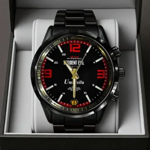 Umbrella Corp Resident Evil Hypertec Stainless Steel Watch Resident Evil Merch Gift For Fans