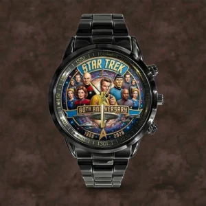 Star Trek 60Th Anniversary 1966 2026 Black Watch Star Trek Merch Gifts Ideas For Sci Fi Lovers