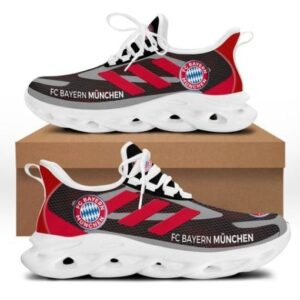 Bayern Munich Printed Team Logo 3D 2026 Air Max Shoes & Air Cushion - Grey and Red