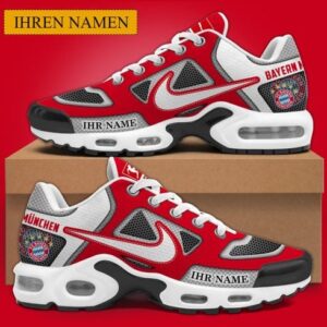 Bayern Munich Custom Name Air Max Shoes & Air Cushion - Black