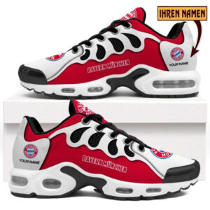 Bayern Munich Custom Name Printed Logo Air Max Shoes & Air Cushion - Red