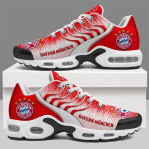 Bayern Munich Printed Team Logo 2026 Air Max Shoes & Air Cushion-Red and White