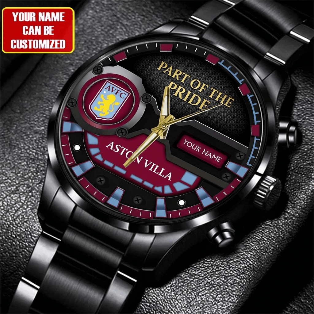Aston Villa FC Stainless Steel Watch Best Gift Ideas 1 Aston Villa FC Stainless Steel Watch Best Gift Ideas