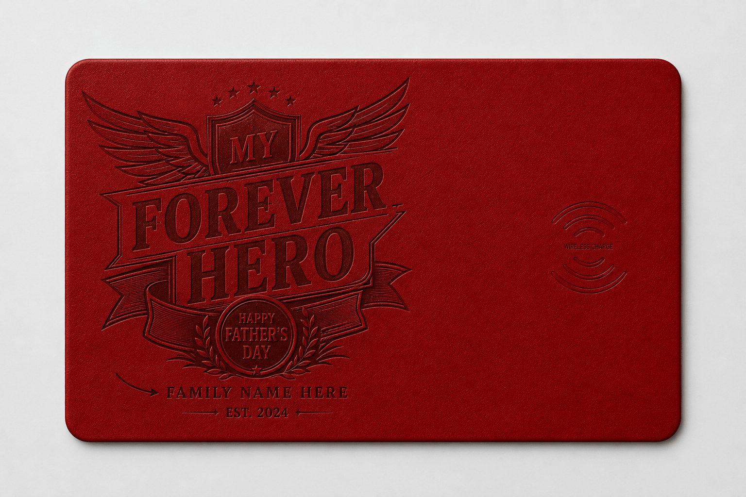 Custom Wireless Charging Desk Mat My Forever Hero Father’s Day Meaningful Gift 1 Custom Wireless Charging Desk Mat My Forever Hero Father’s Day Meaningful Gift