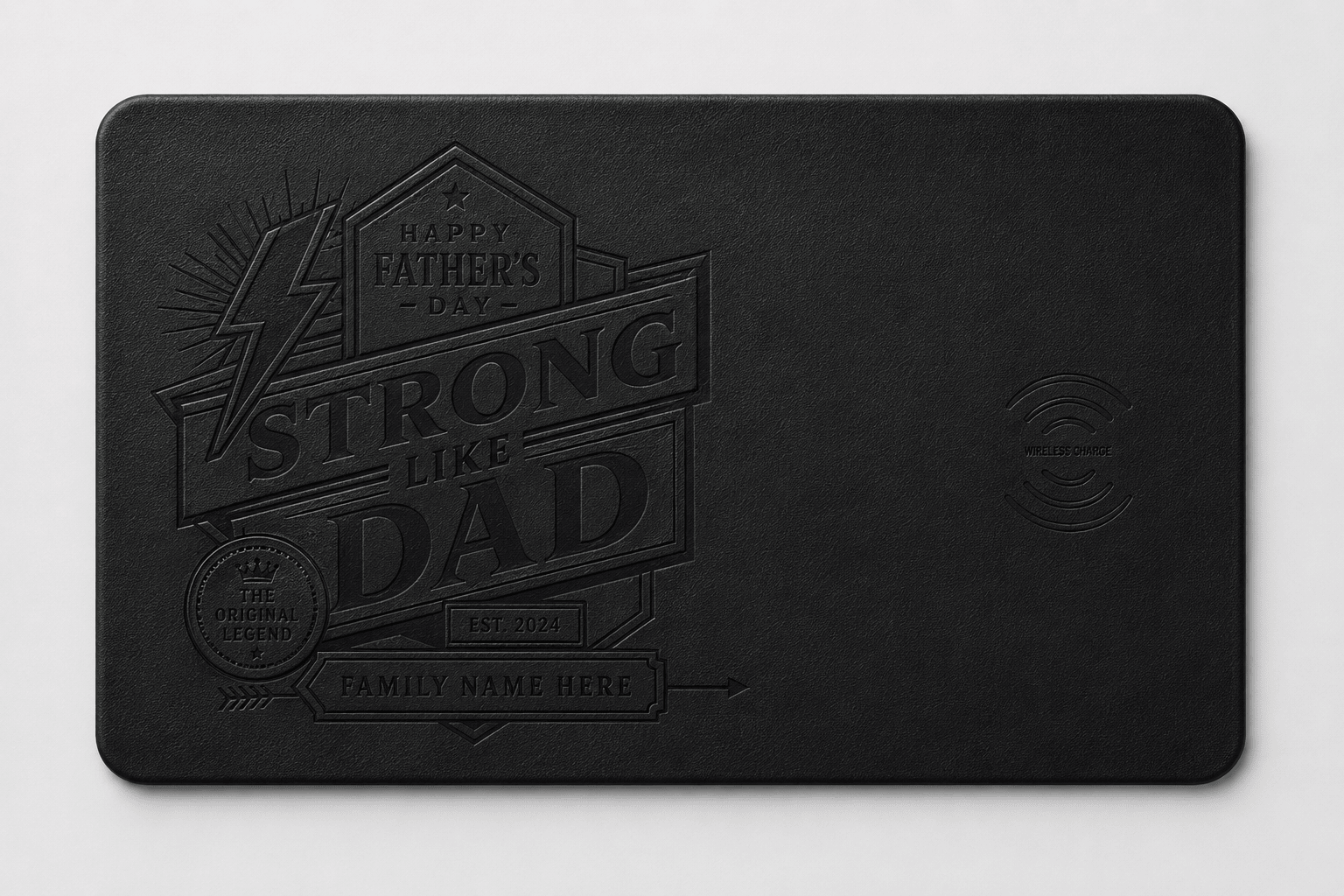 Custom Wireless Charging Desk Mat Strong Like Dad Father’s Day Meaningful Gift 1 Custom Wireless Charging Desk Mat Strong Like Dad Father’s Day Meaningful Gift