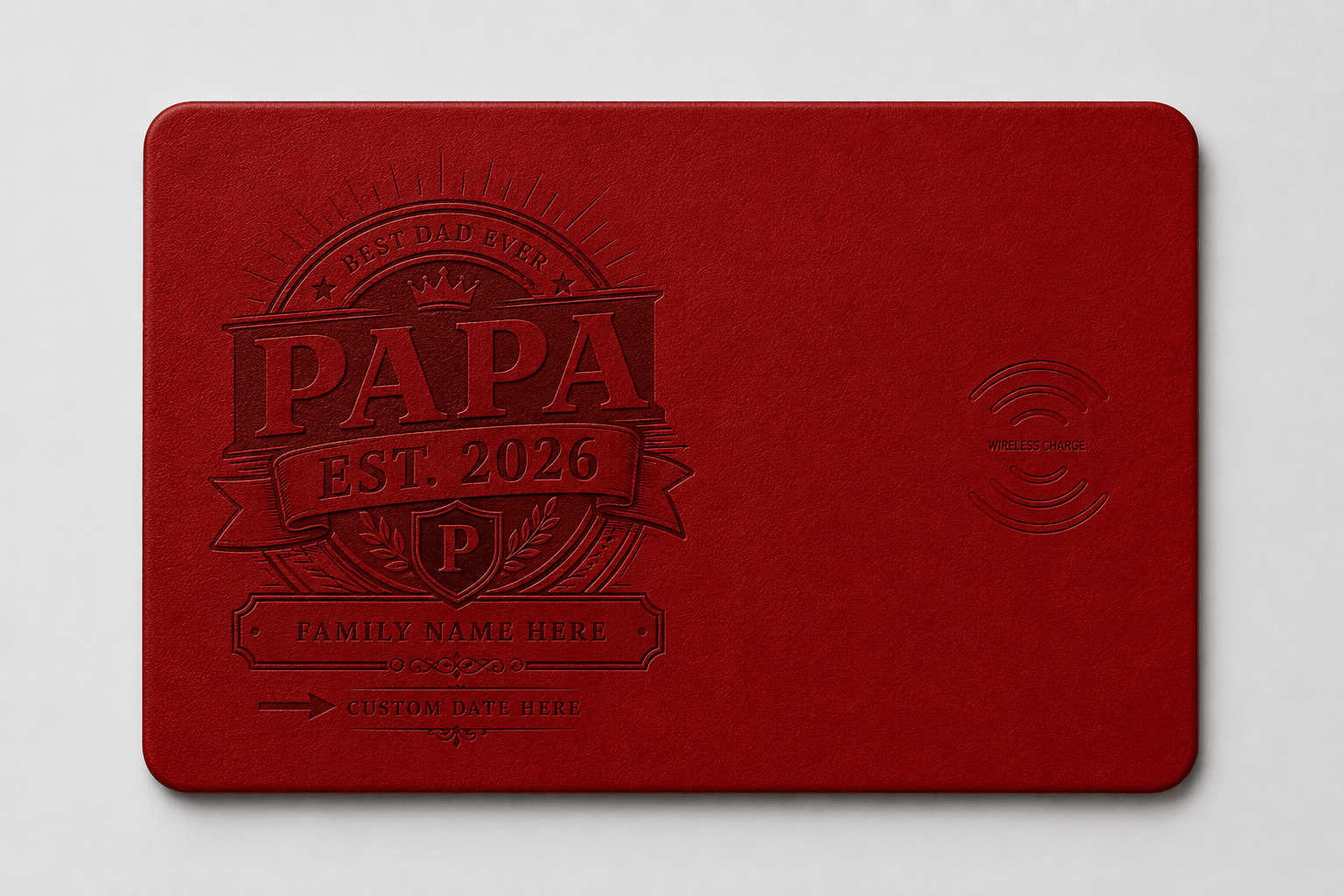Custom Wireless Charging Desk Mat Papa Est 2026 Father’s Day Meaningful Gift 1 Custom Wireless Charging Desk Mat Papa Est 2026 Father’s Day Meaningful Gift