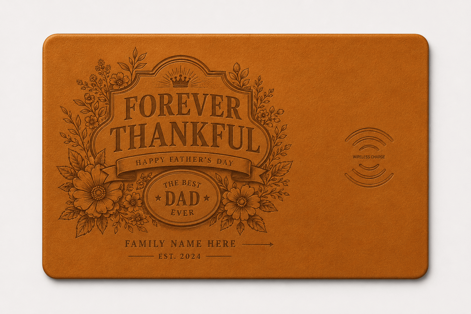 Custom Wireless Charging Desk Mat Forever Thankful Father’s Day Meaningful Gift 1 Custom Wireless Charging Desk Mat Forever Thankful Father’s Day Meaningful Gift