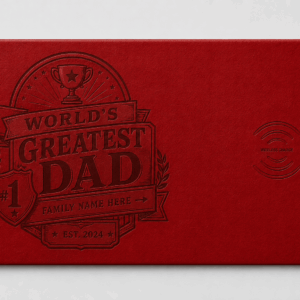 Custom Wireless Charging Desk Mat World’s Greatest Dad Father’s Day Meaningful Gift