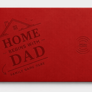 Custom Wireless Charging Desk Mat Home Begins With Dad Father’s Day Meaningful Gift