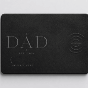 Custom Wireless Charging Desk Mat Dad Established Initials Father’s Day Meaningful Gift