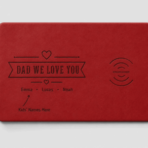 Custom Wireless Charging Desk Mat Dad We Love You Father’s Day Meaningful Gift