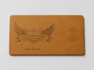Custom Wireless Charging Desk Mat Our First Hero Father’s Day Meaningful Gift