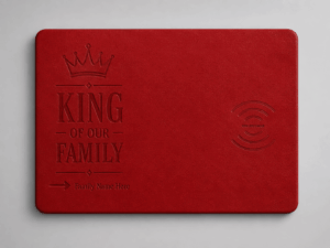 Custom Wireless Charging Desk Mat King of Our Family Father’s Day Meaningful Gift