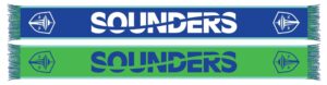 Seattle Sounders Green & Blue Traditional Knit Scarf - MLS Graphic Scarf - Fan Winter Accessory