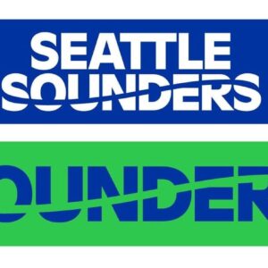Seattle Sounders Two-Tone Bar Scarf - MLS Graphic Scarf - Fan Winter Accessory