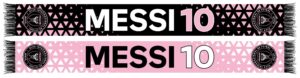 Inter Miami CF Messi 10 Triangle Graphic Scarf - Soccer Fan Winter Accessory