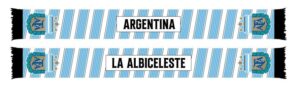Argentine Football Association Tour Design Blue Graphic Scarf - Fan Winter Accessory