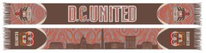 DC United Jersey Hook Graphic Scarf - Soccer Fan Winter Accessory