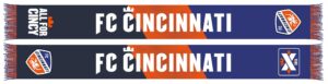 FC Cincinnati Jersey Hook Graphic Scarf - Soccer Fan Winter Accessory