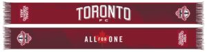 Toronto FC Jersey Hook Graphic Scarf - Soccer Fan Winter Accessory