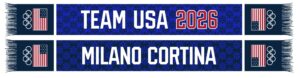 Olympics Team USA Snowflake Graphic Scarf - Sports Fan Winter Accessory