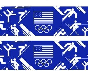 Olympics Team USA Winter Picto Graphic Scarf - Sports Fan Winter Accessory