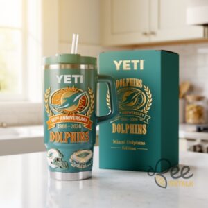 Unisex 1966 2026 Miami Dolphins 60Th Anniversary Graphic Tumbler for Fans