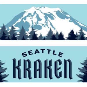 Seattle Kraken Mt. Rainer Graphic Scarf - Hockey Fan Winter Accessory