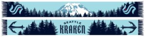 Seattle Kraken Mt. Rainer Graphic Scarf - Hockey Fan Winter Accessory