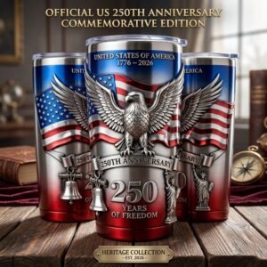 USA 250 Years of Freedom Graphic Tumbler for Fans