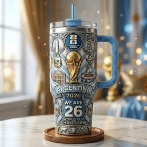Global Soccer Event 2026 Argentina National Football Team Graphic Tumbler for Fans